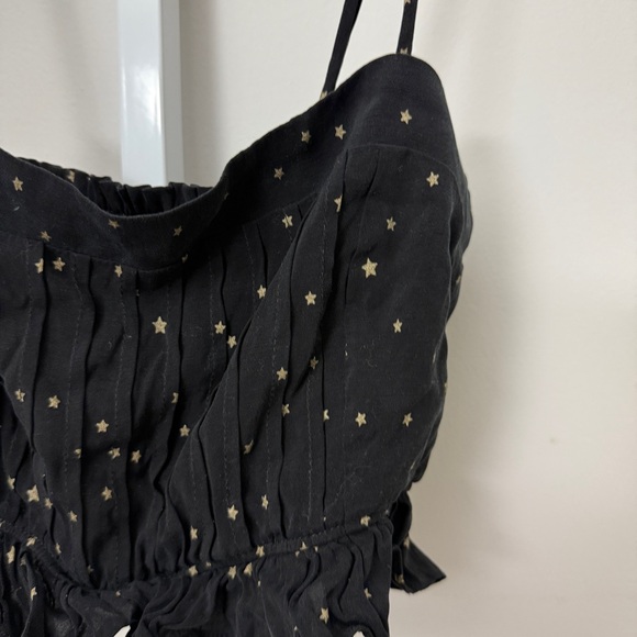 FIVESEVENTYFIVE Black Star Print Crop Top SIZE XS NEW WITH TAGS - Picture 3 of 7